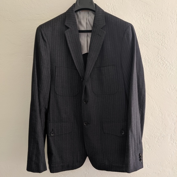 Banana Republic Heritage Grey Pinstripe Blazer 40R - Picture 7 of 7